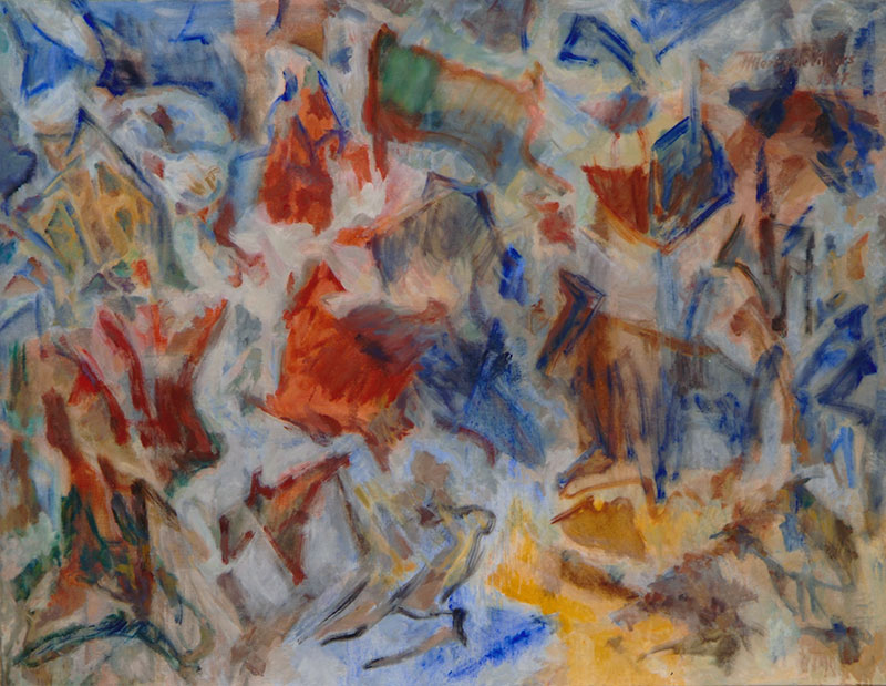 Les feux de vos joies – 1977, tempera sur toile, 100 x 130 cm