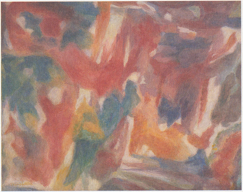 Fragile flamme vivante – 1996, tempera sur toile, 73 x 92 cm