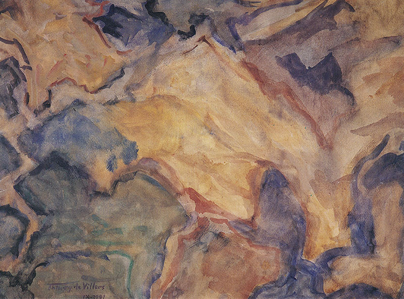 À l’instant si pur du coup d’aile – 1991, aquarelle, 27 x 36 cm
