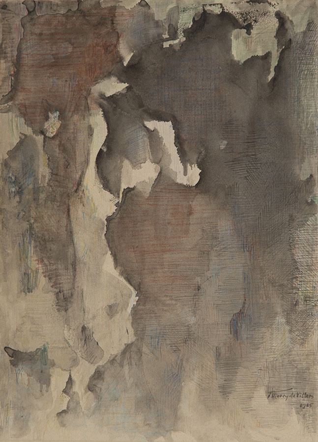 Velours buvard de lune – 1985, lavis rehaussé, 36 x 26 cm – Photo Gianni Maggioni